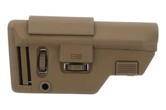 B5 Systems AR10 collapsible precision stock comes in coyote brown